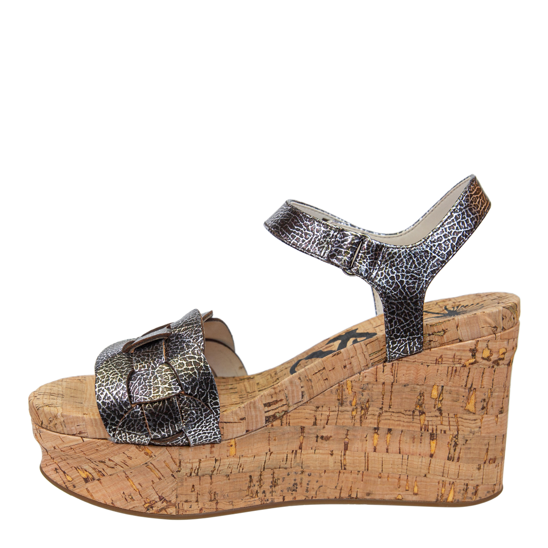 OTBT - CHARLESTON in SILVER Wedge Sandals