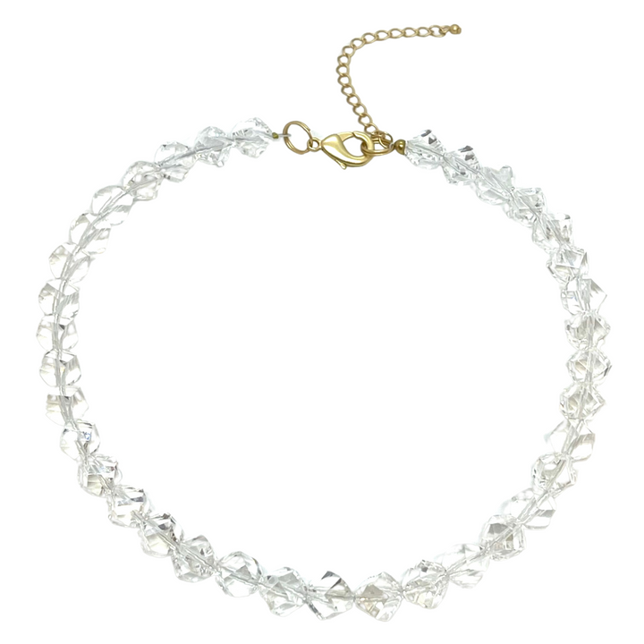 Clear Slice Crystal Necklace