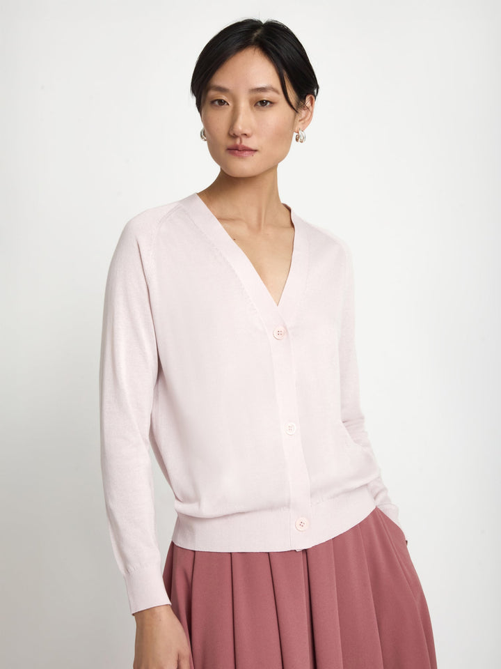 Fine cotton silk cardigan