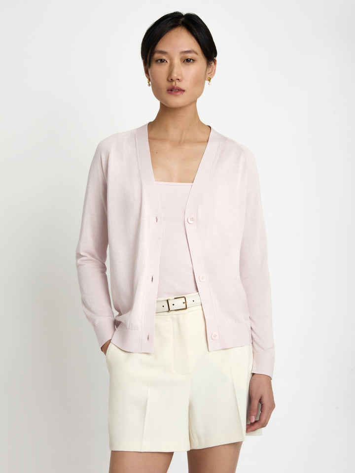 Fine cotton silk cardigan