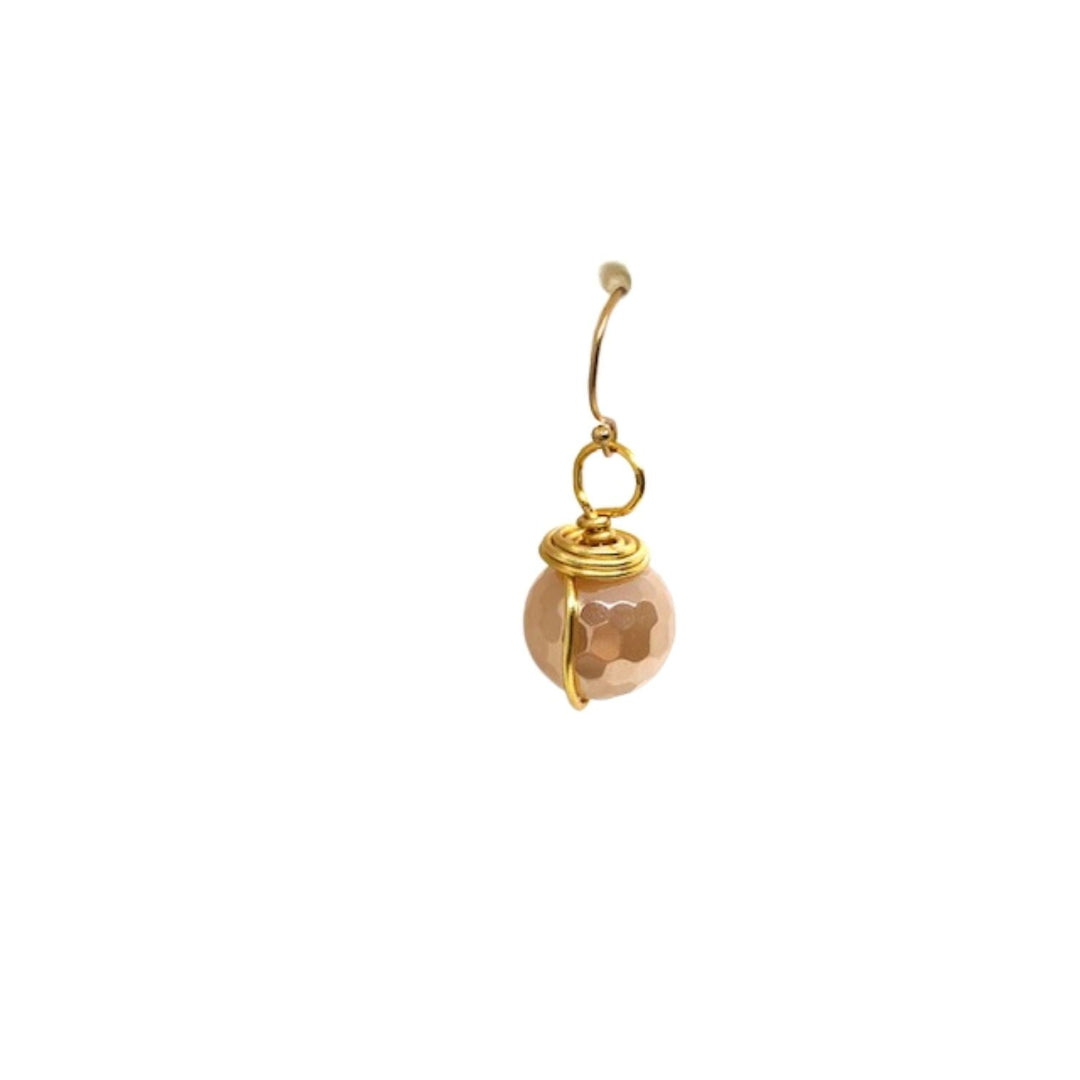 Champagne Glazed Agate Earring