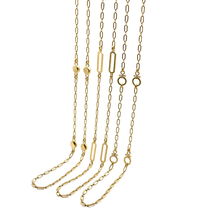 Matte Gold Station Layer Necklace