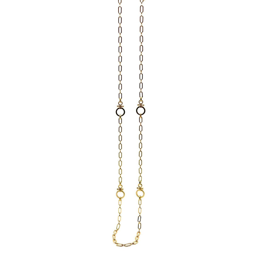 Matte Gold Station Layer Necklace