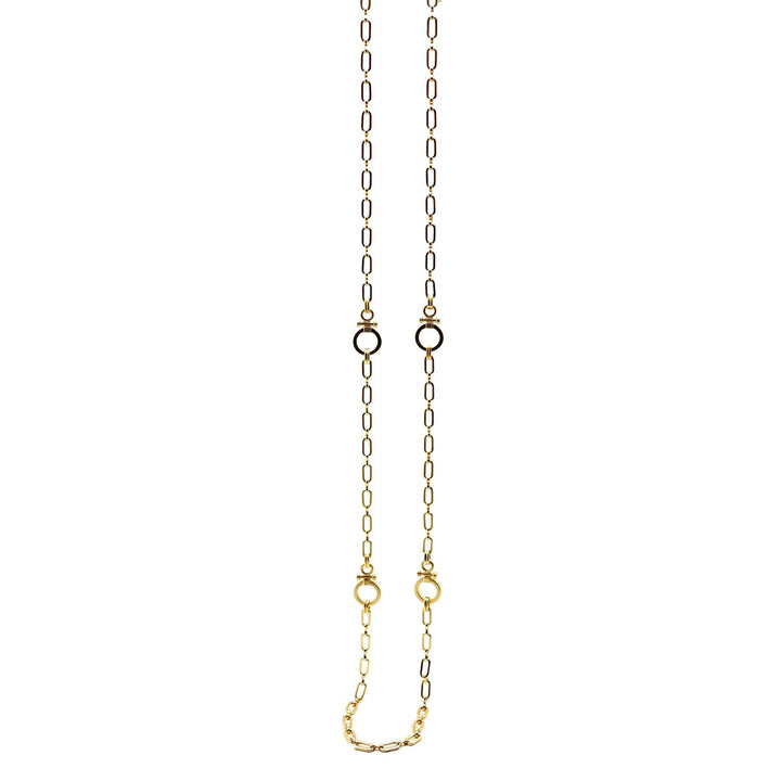 Matte Gold Station Layer Necklace