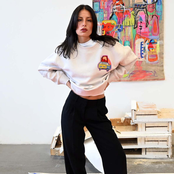 Sweater Horizon - with Art Patches