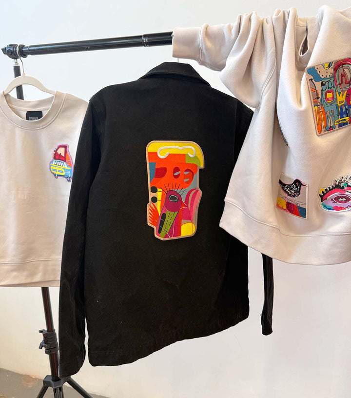 Jacket Fragment - with Art Patches