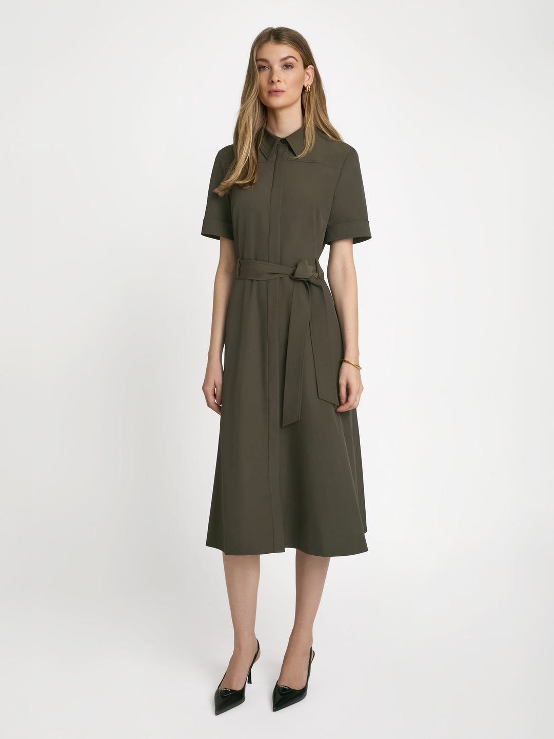 Easy care techno shirt dress