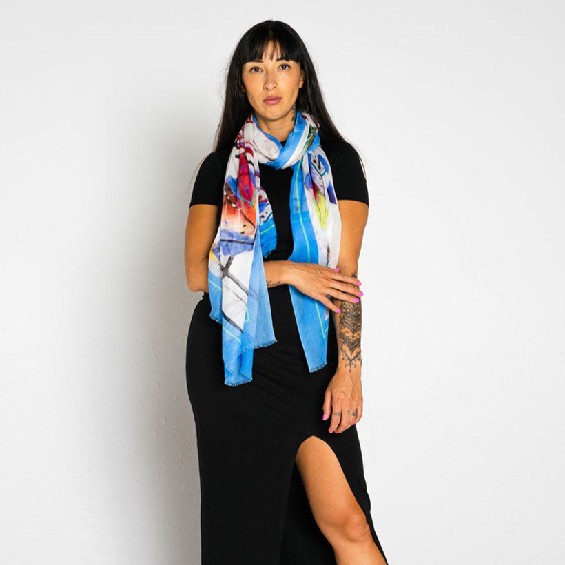 Love Letters Cotton Scarf