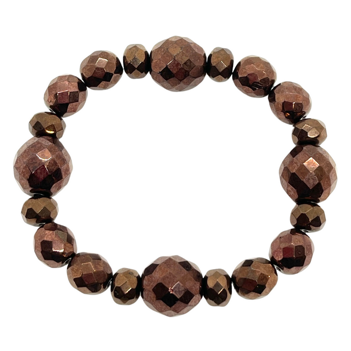 Brown Metallic Fire Polish Crystal Bracelet