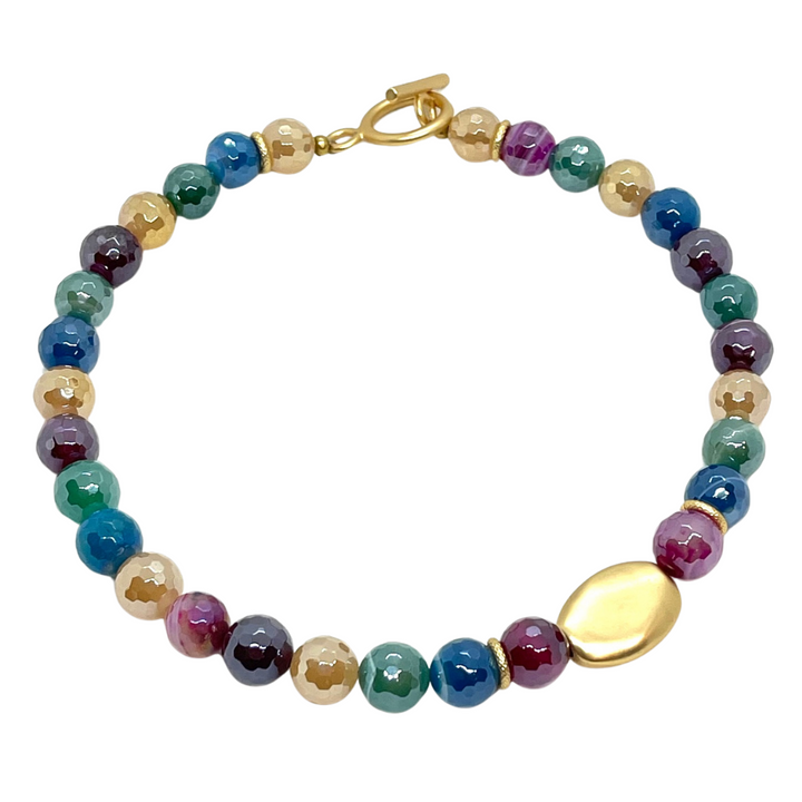 Multi Color Agate Necklace