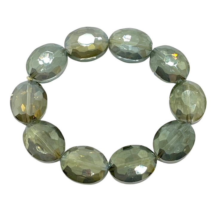 Olive Crystal Stretch Bracelet