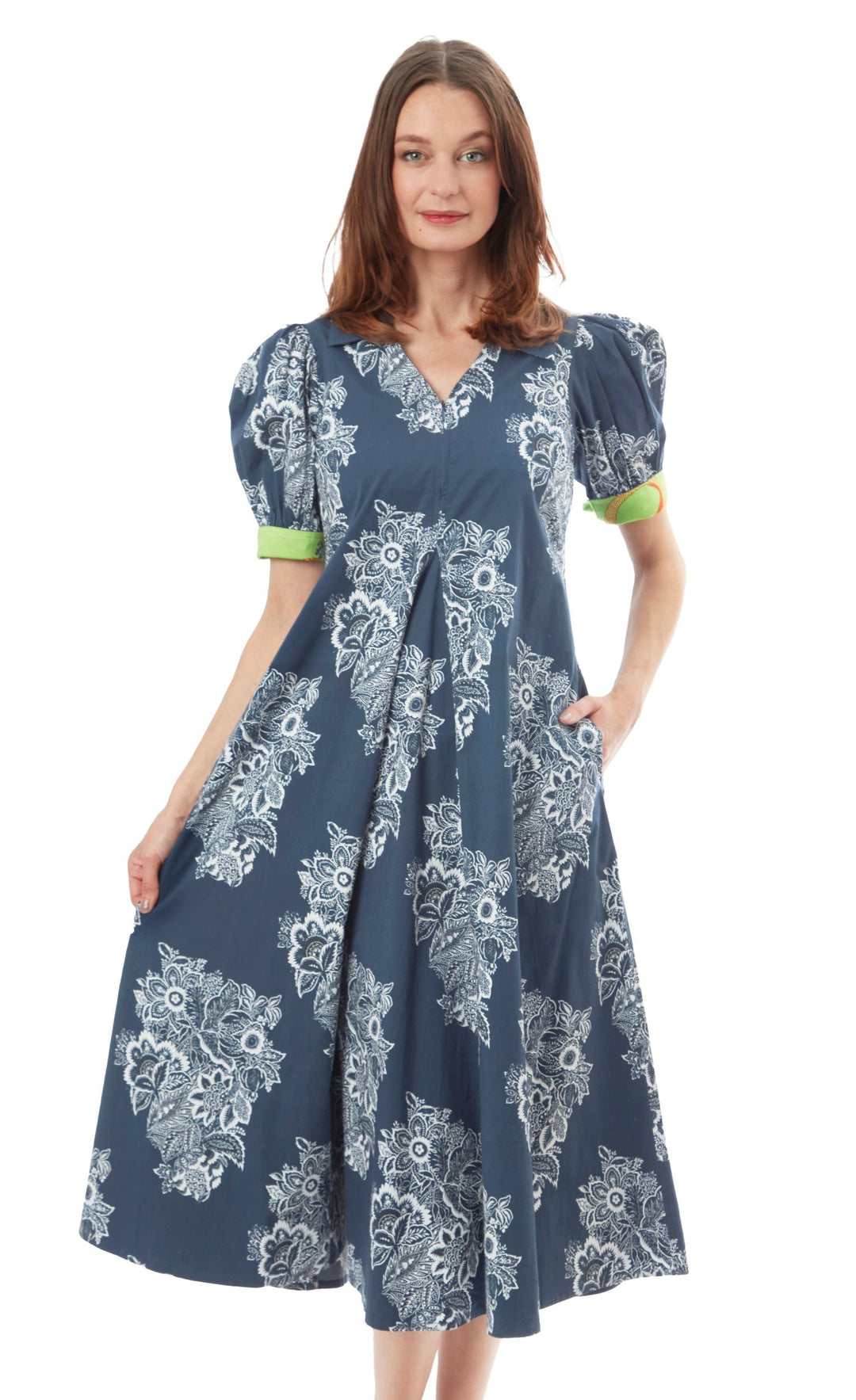 Montauk Dress Blue White Floral