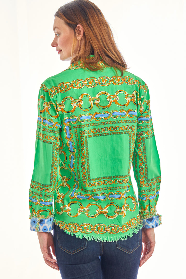 Cape Cod Tunic Green Blue Links