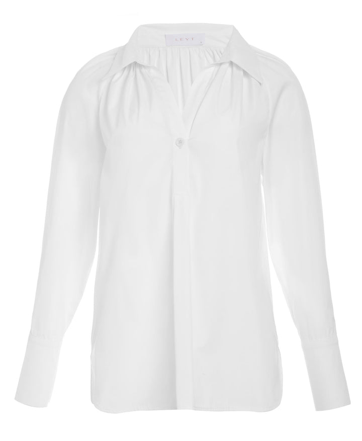 Henly Poplin Blouse - Chalk PRE-ORDER