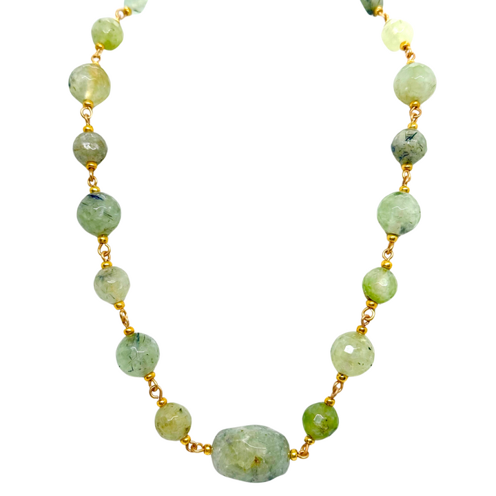 Prehnite Link Necklace