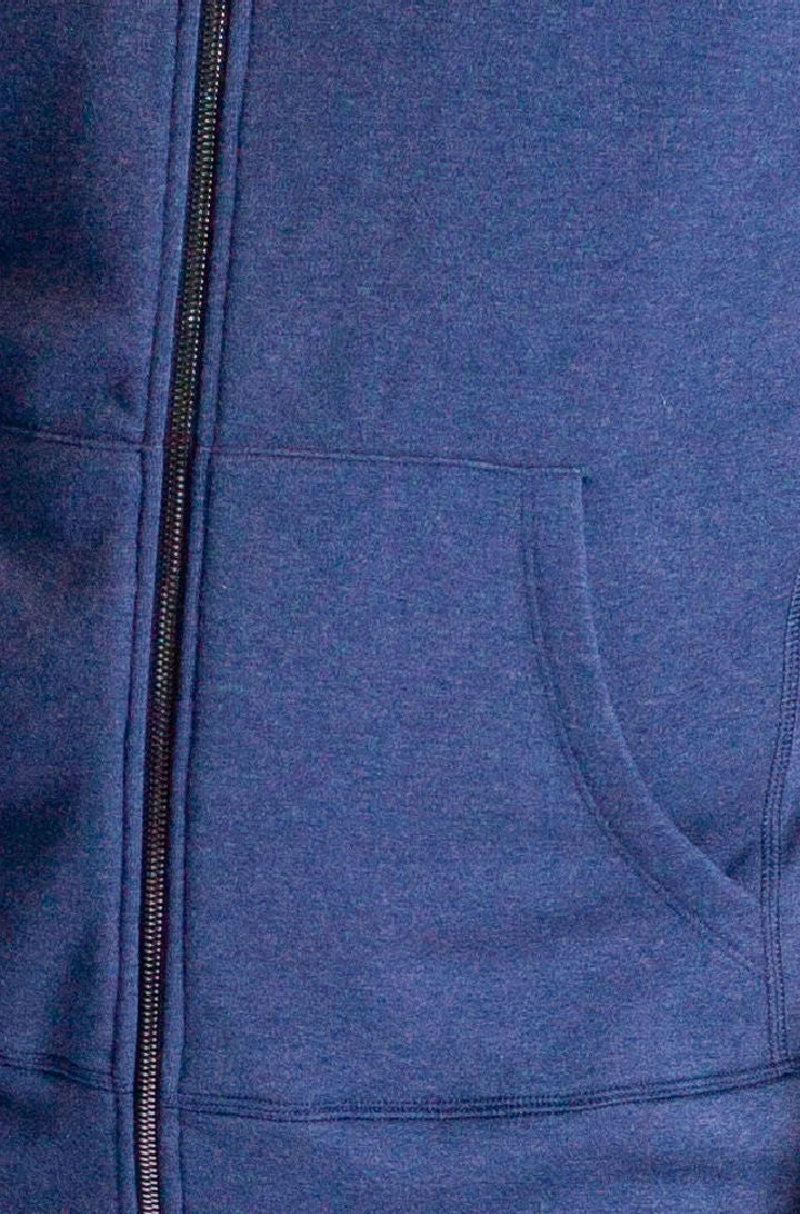 Remix Hoodie Sweatshirt in Tokyo Blue pocket detail -Sweatshirts-Buki-detail