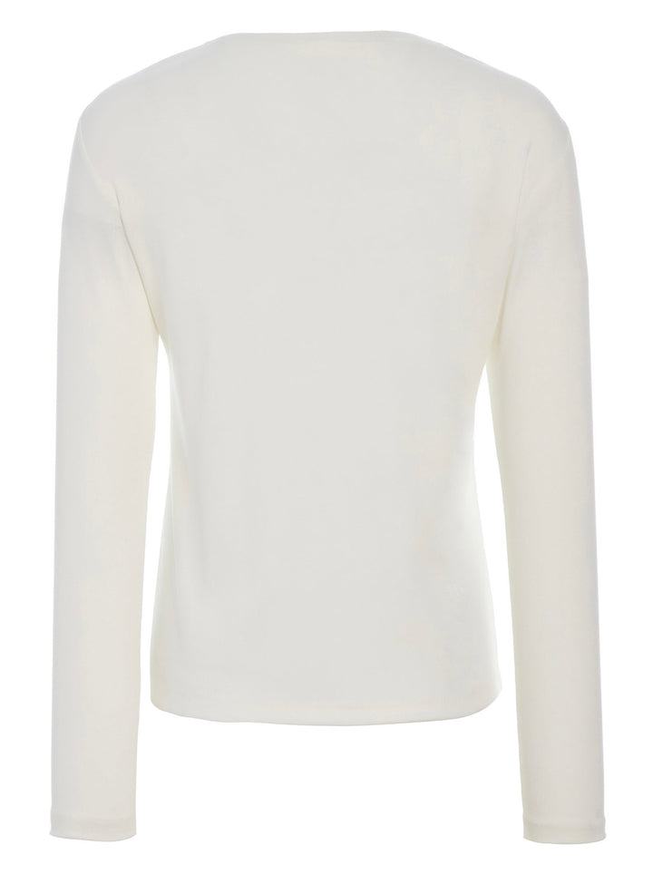 Ribbed Long Sleeve Tee - Cream PRE-ORDER