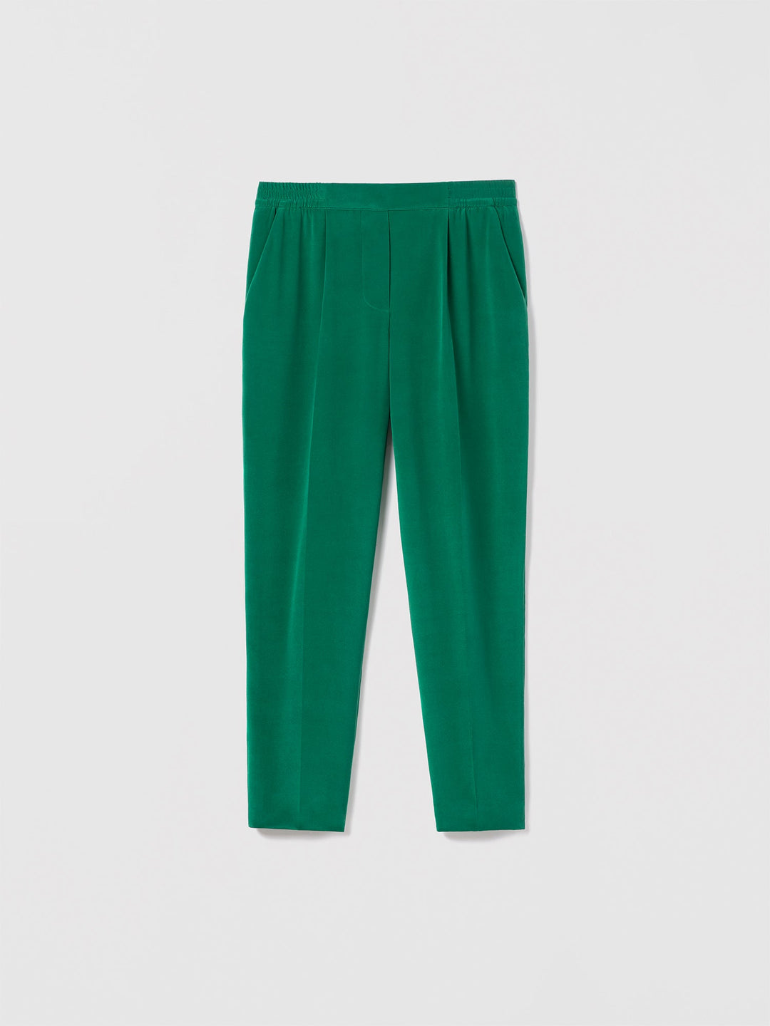 Silk pleated trouser