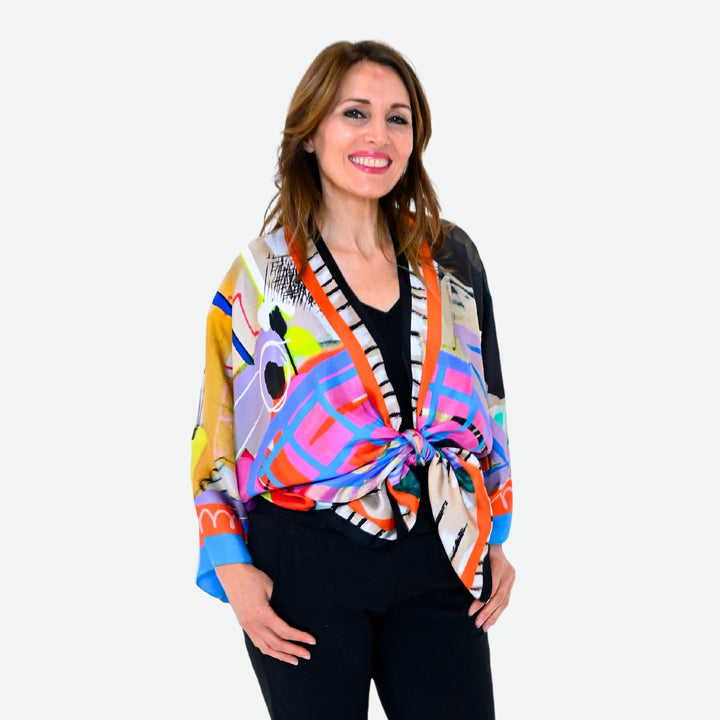 Mallorca Silk Kimono Robe