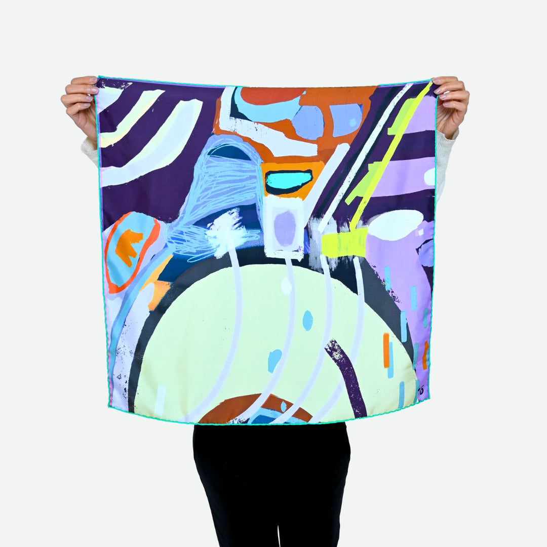 Silk Scarf Midnight Club - Double-Sided