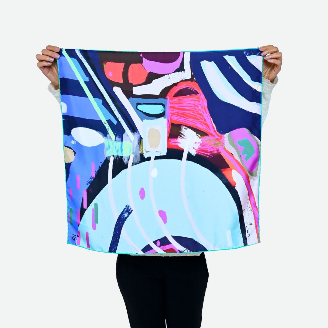 Silk Scarf Midnight Club - Double-Sided