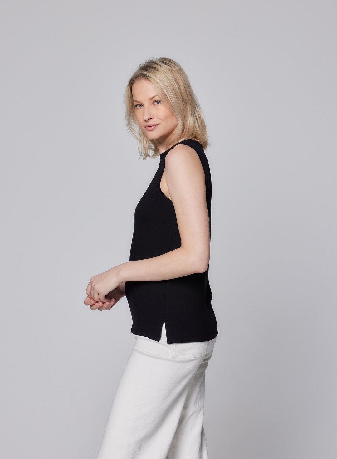 Soft Touch Semi Relaxed Boatneck Tank - TANK - Majestic Filatures North America