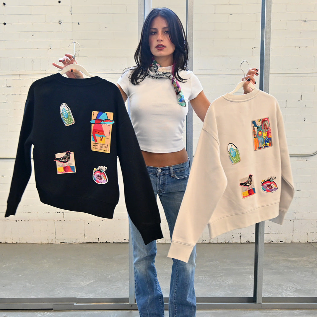 Sweater Horizon - with Art Patches