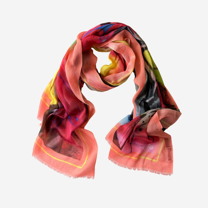 Wild Feathers Cotton Scarf