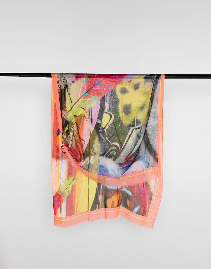 Wild Feathers Cotton Scarf