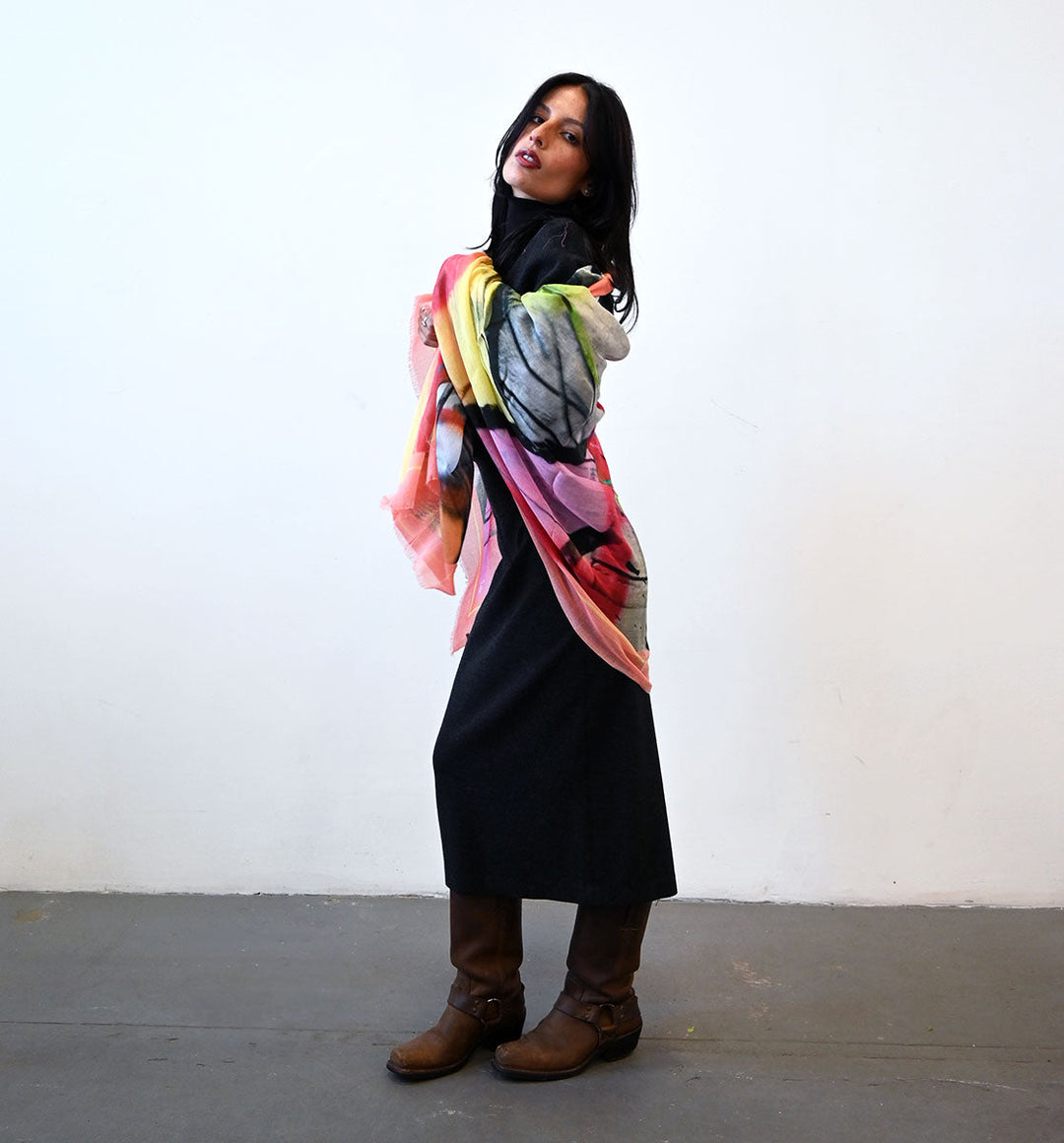 Wild Feathers Cotton Scarf