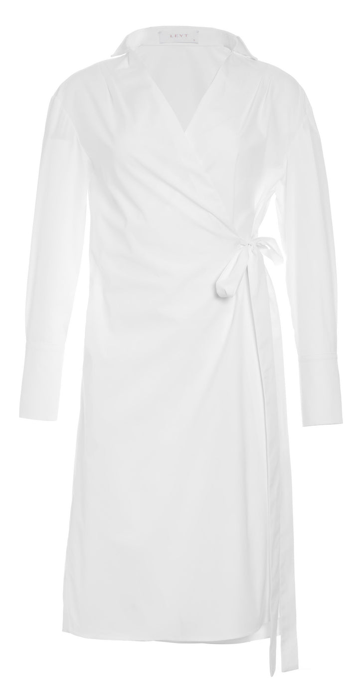 Poplin Wrap Dress with Self Slip - Chalk PRE-ORDER