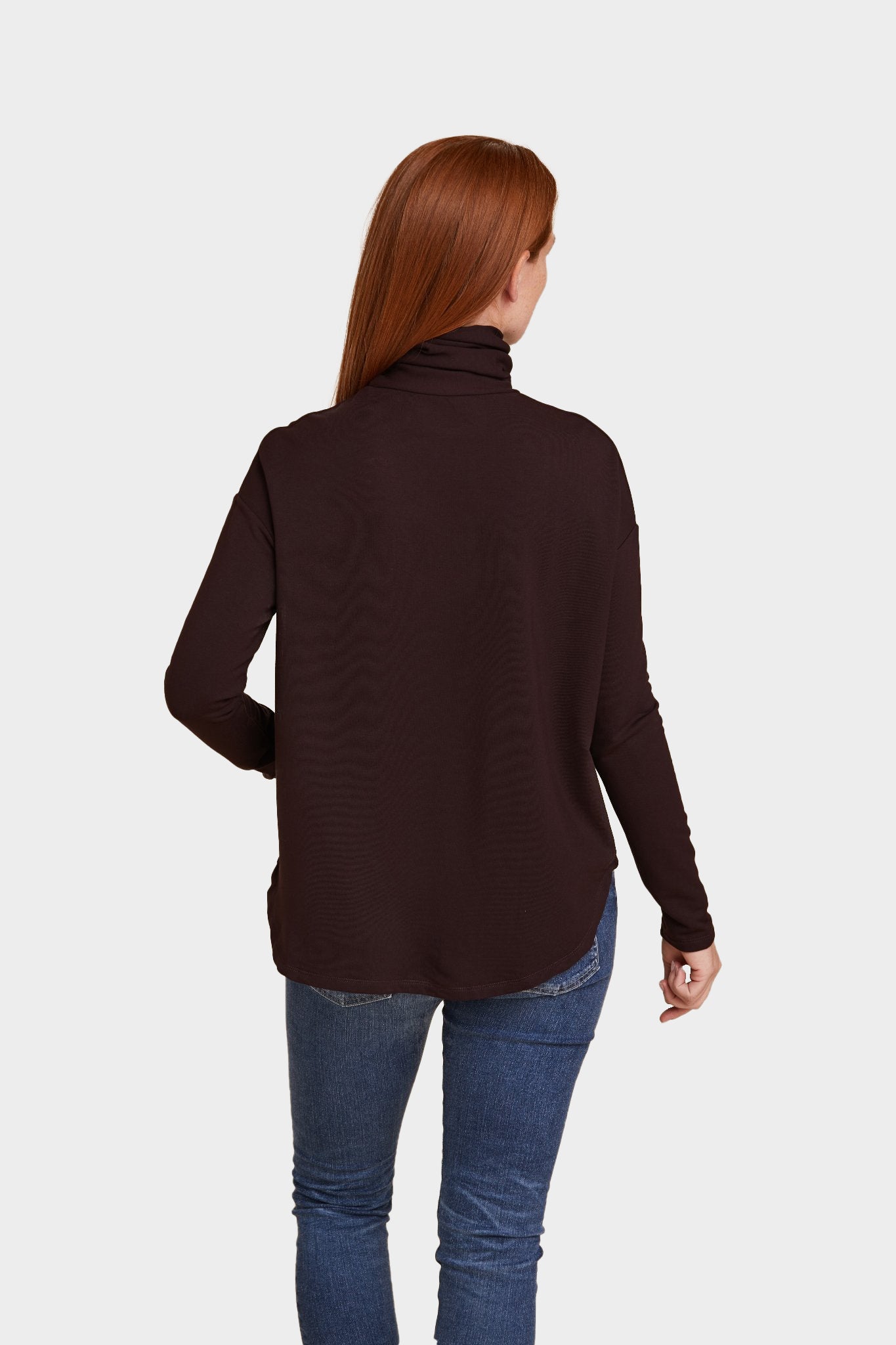 French Terry Semi Relaxed L/S Turtleneck - Majestic Filatures Official Site of North America