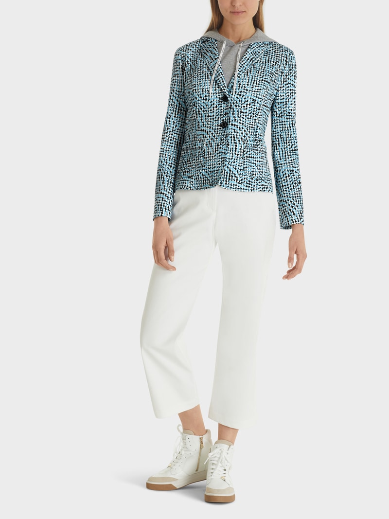 Betsy's Studio Scuba Jersey Blazer - Pepita