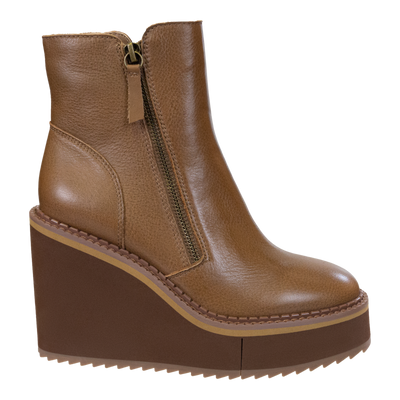 NAKED FEET - AVAIL in BROWN Wedge Ankle Boots