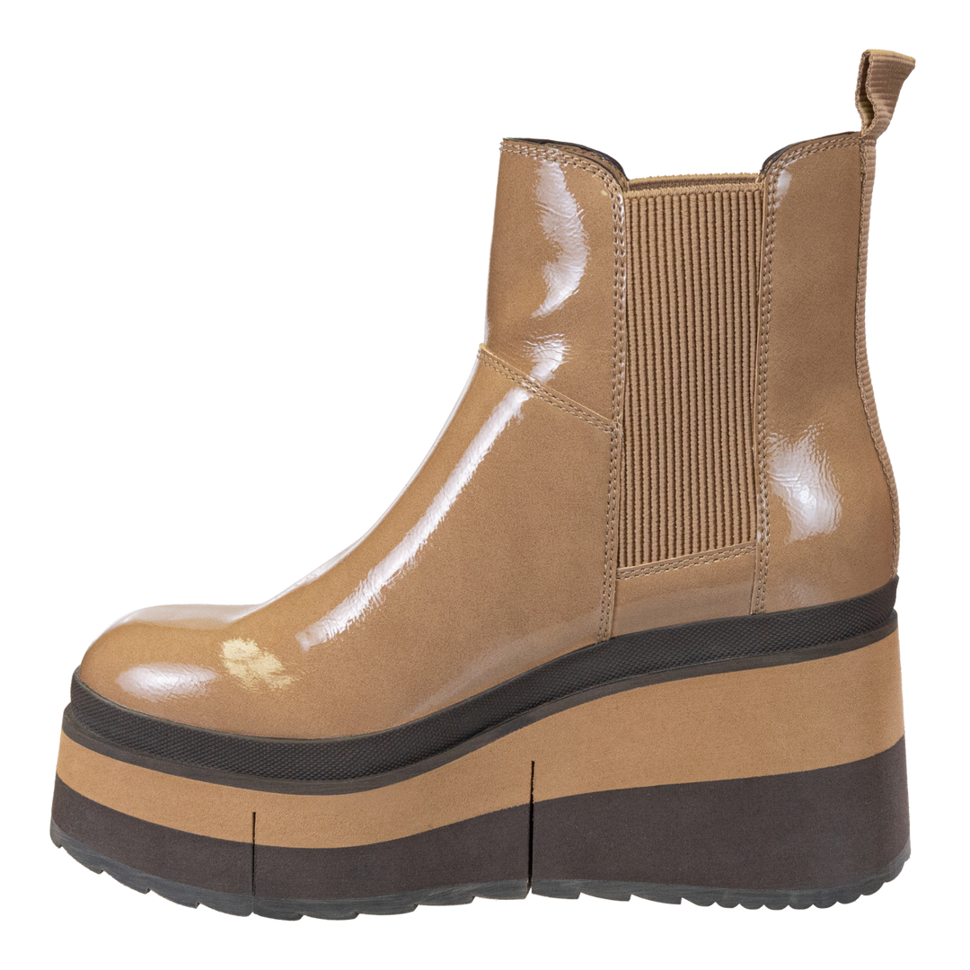 NAKED FEET - GUILD in BEIGE Platform Chelsea Boots