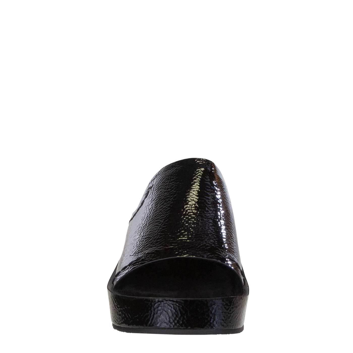 NAKED FEET - RENO in BLACK PATENT Platform Sandals