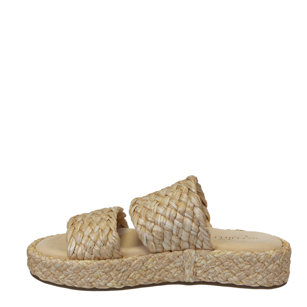 NAKED FEET - SANTORINI in RAFFIA Espadrille Sandals