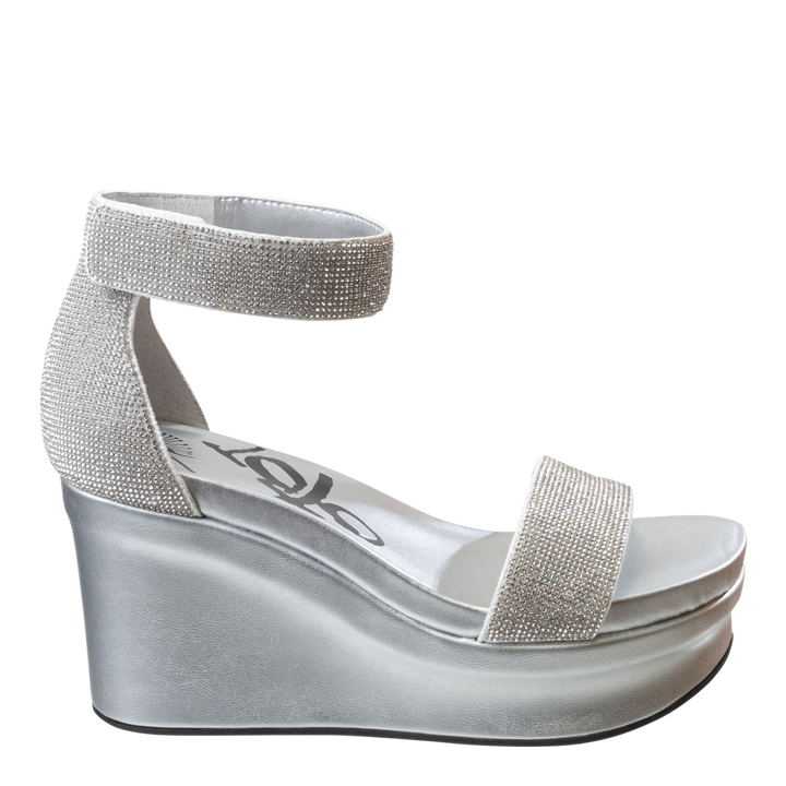 OTBT - STATUS in SILVER Wedge Sandals