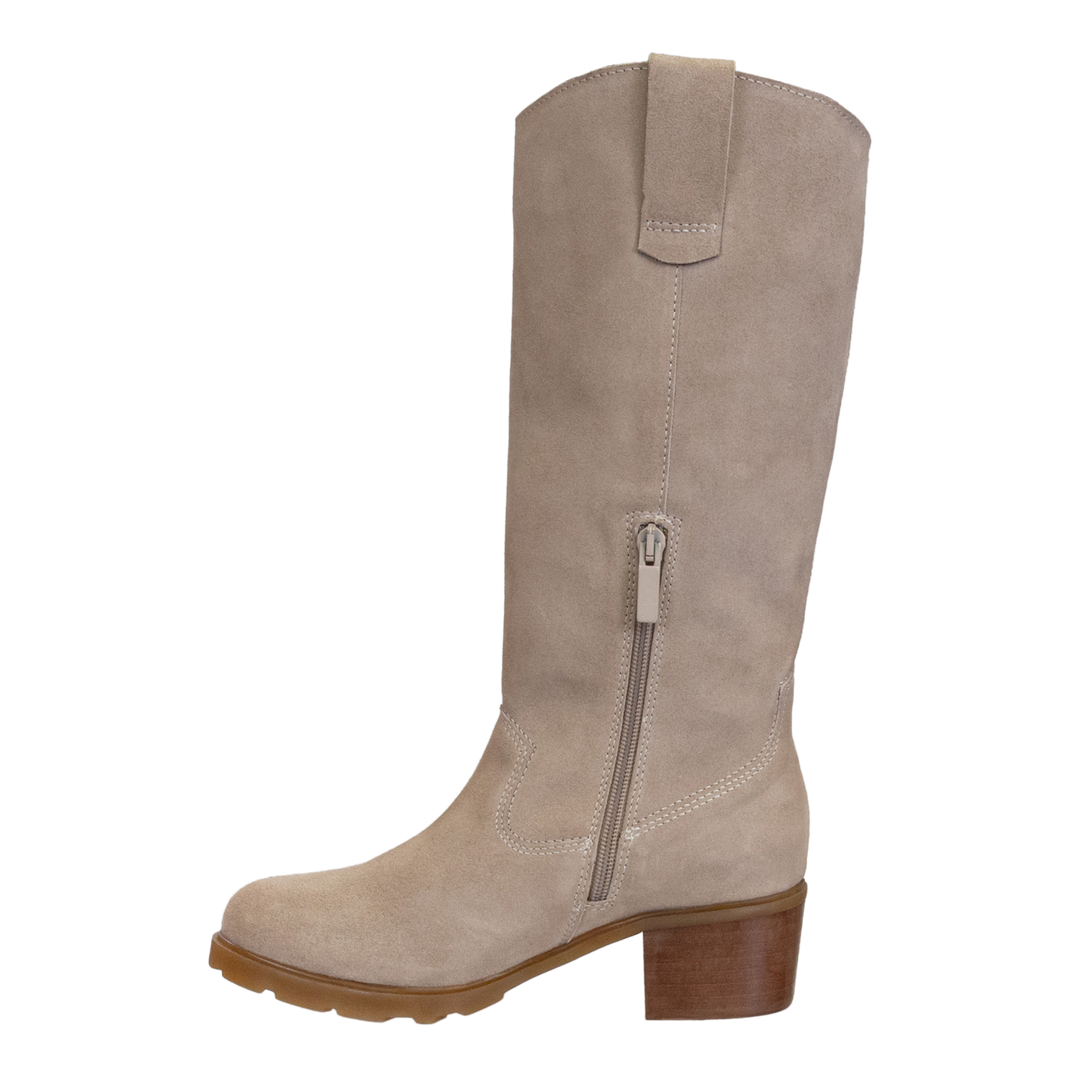 OTBT - TALLOW in BEIGE Heeled Mid Shaft Boots